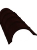 Планка малого конька полукруглого 0,5 GreenCoat Pural BT, matt RR 32 темно-коричневый (RAL 8019 серо-коричневый) - в «Монолит-Металлопрокат».