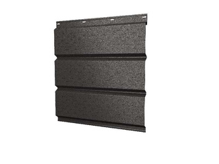 Софит металлический полная перфорация 0,5 GreenCoat Pural BT, matt с пленкой RR 32 темно-коричневый (RAL 8019 серо-коричневый)