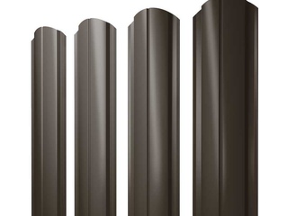 Штакетник Полукруглый Slim фигурный Grand Line 0,5 Velur RR 32 Темно-Коричневый 0 - в «Монолит-Металлопрокат».