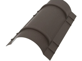 Aquasystem Конёк полукруглый R90мм, 0,5 мм Rooftop Шёлк Zn 180 RR 32 (т-коричневый)